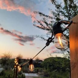 Lyslenke utendørs solcelle – 20 meter med 40 lamper – 10W solpanel