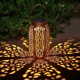 Solcelledrevet bordlampe i bronse – Devi