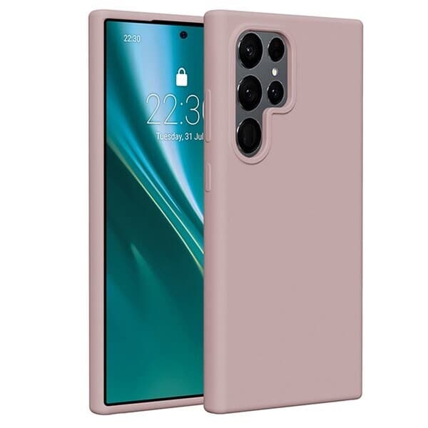 Etteri Silikoni kotelo Samsung Galaxy S24 Ultra - vaaleanpunainen - vaaleanpunainen