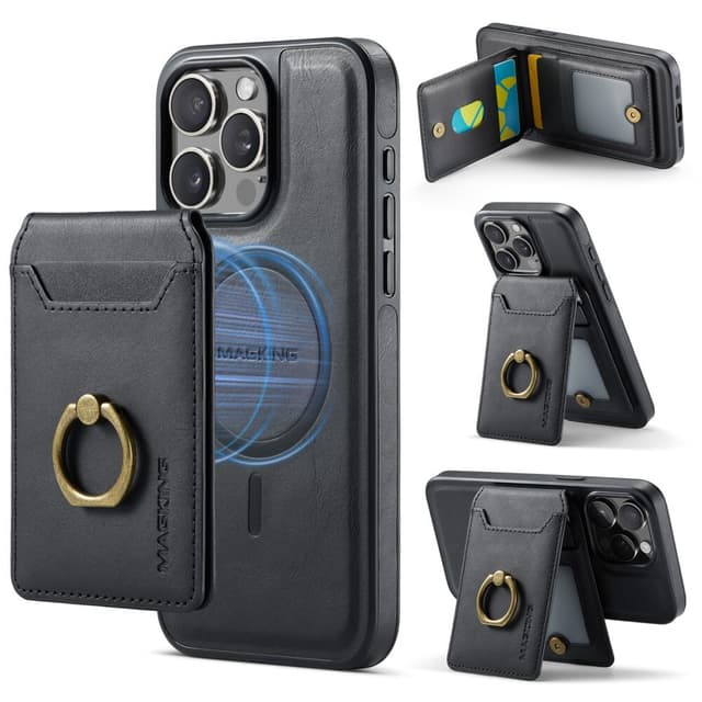 MAGKING iPhone 16 Pro K1 Series Magnetisk Cover+Pungetui - Sort