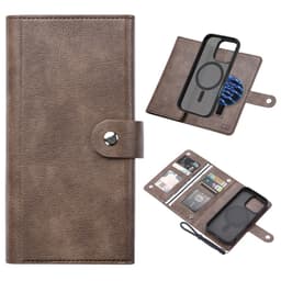 VILI iPhone 16 Pro GVB Series Flip Cover m. pung i PU-læder - Brun