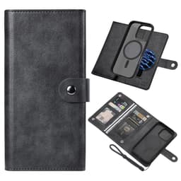 VILI iPhone 16 Pro Max GVB Series Flip Cover m. pung i PU-læder - Sort