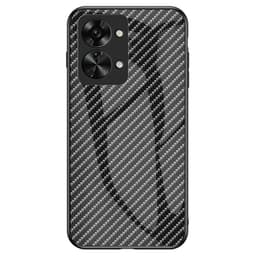 SKALO OnePlus Nord 2T 5G Hiilikuitu karkaistu lasi TPU suojakuori - Musta