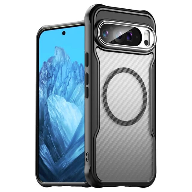 SKALO Google Pixel 9 Pro XL Carbon Fiber Translucent Suojakuori