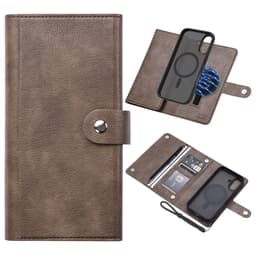 VILI iPhone 16 GVB Series Plånboksfodral i PU-Läder - Brun