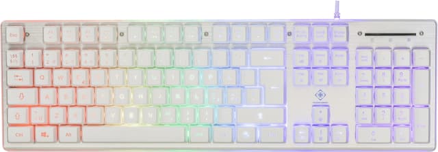 Deltaco Gaming RGB-tangentbord - vit