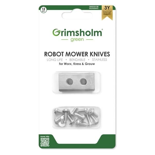 Knive til Worx / Kress / Grouw robotplæneklippere 12-pak