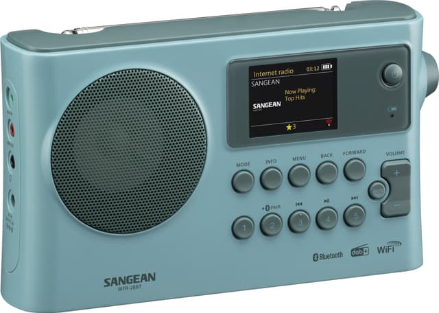 Sangean WFR-28BT FM, DAB+ og Internetradio Lyseblå