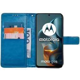 Lompakkokotelo 3-kortti Motorola Moto G05 - Vaaleansininen