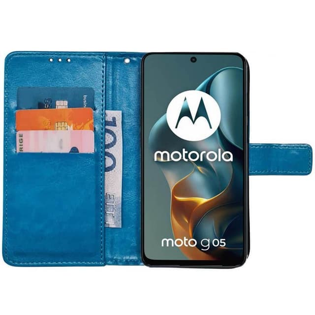 Wallet cover 3-kort Motorola Moto G05 - Lyseblå