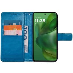 Lompakkokotelo 3-kortti Motorola Moto G Power (2025) - Vaaleansininen