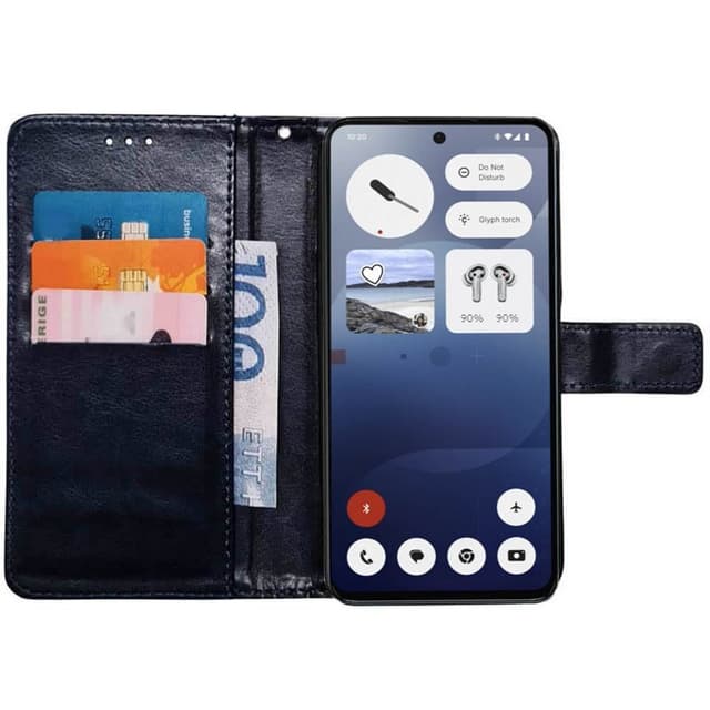 Lommebokdeksel 3-kort Nothing Phone 3a - Mørkeblå