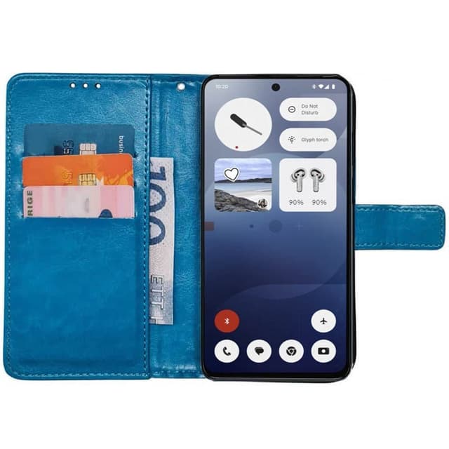 Wallet cover 3-kort Nothing Phone 3a - Lyseblå