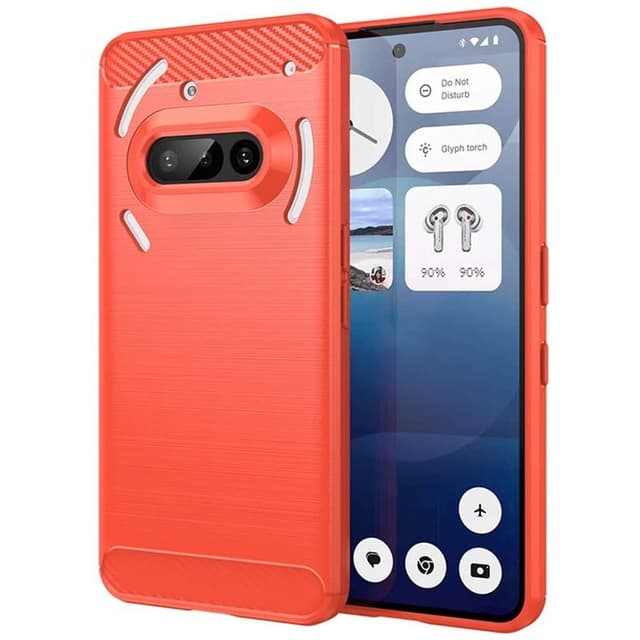 Børstet silikone cover Nothing Phone 3a - Coral