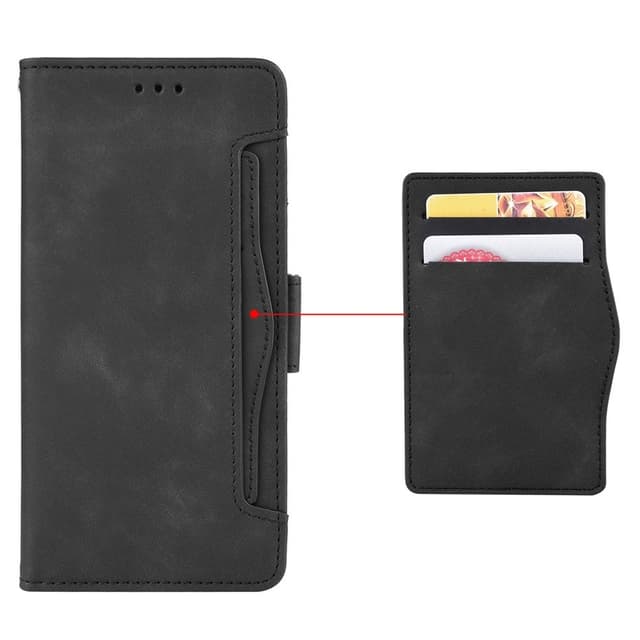 For OnePlus 13R Veske Lommebok Veske Shell Telefonveske Ekstra kort - Svart