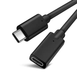 NÖRDIC 50cm USB2.0 USB-C ha til C ho skjøtekabel 2,4A 480Mbps 12W