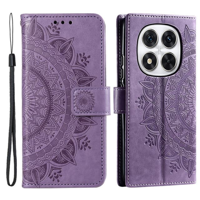 SKALO Xiaomi Redmi Note 14 Pro+ 5G Mandala Lompakkokotelo - Violetti