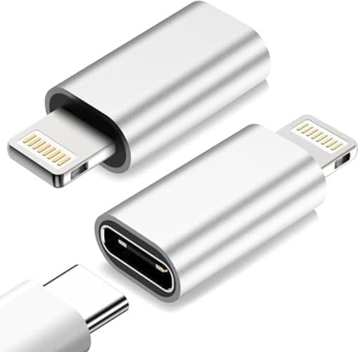 NÖRDIC USBC C Kvinne til Lightning Ha (ikke MFI) Adapter Sølv