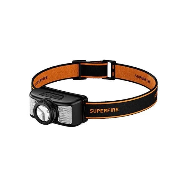 Superfire HL91-X hodelykt med 200 lm og bevegelsessensor