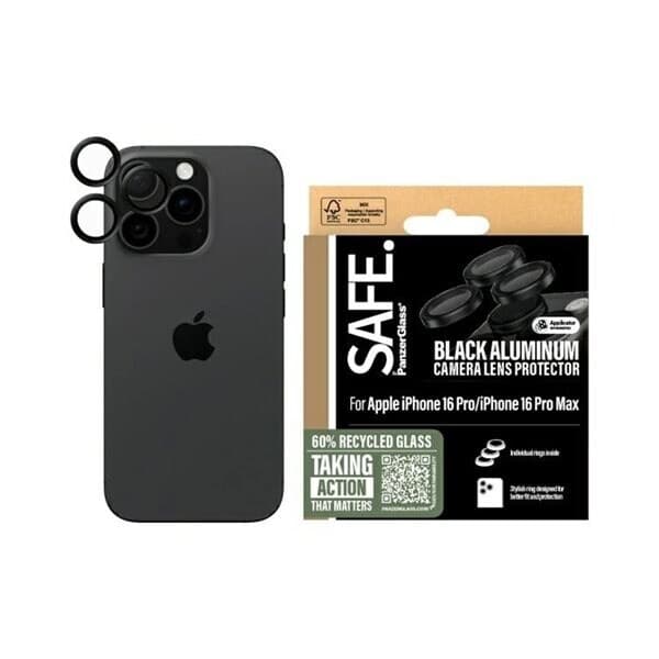 SAFE by PanzerGlass Linsskydd till iPhone 16 Pro / 16 Pro Max