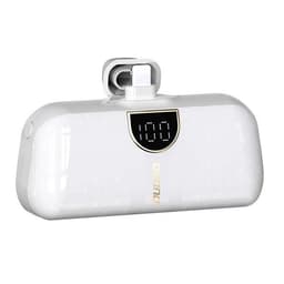 Powerbank 5000mAh med lightning-kontakt - Vit