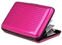 Lommebok med 6 kortplasser, RFID-beskyttelse, Cerise
