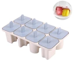 Iskremformer med ulike mønstre, 8 stk, blå/grå