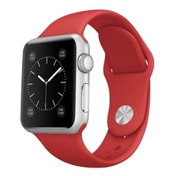 Silikoneurrem kompatibel med Apple Watch, 42/44/45 mm, rød