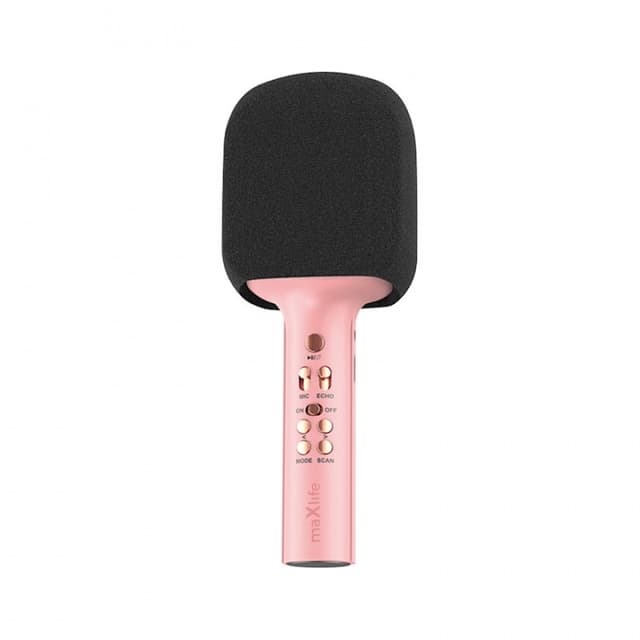 Maxlife MXBM-600 - Trådløs karaokemikrofon med innebygd høyttaler, rosa