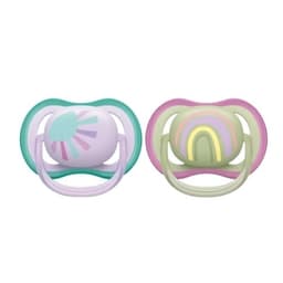 Philips Avent SCF085/59 Ultra Air smokker 0-6 måneder, 2 stk, regnbue