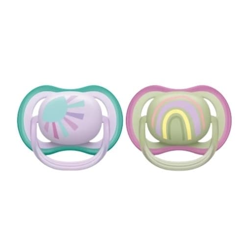 Philips Avent SCF085/59 Ultra Air smokker 0-6 måneder, 2 stk, regnbue