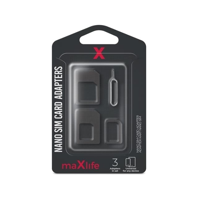 Maxlife Nano SIMkort-adapters + Simkortöppnare