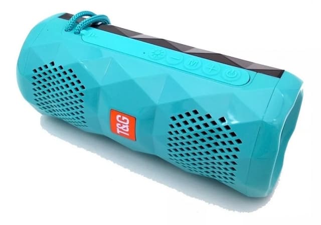 TG-167 Bluetooth-høyttaler 5W med kule LED-lyseffekter og dobbel bass, turkis