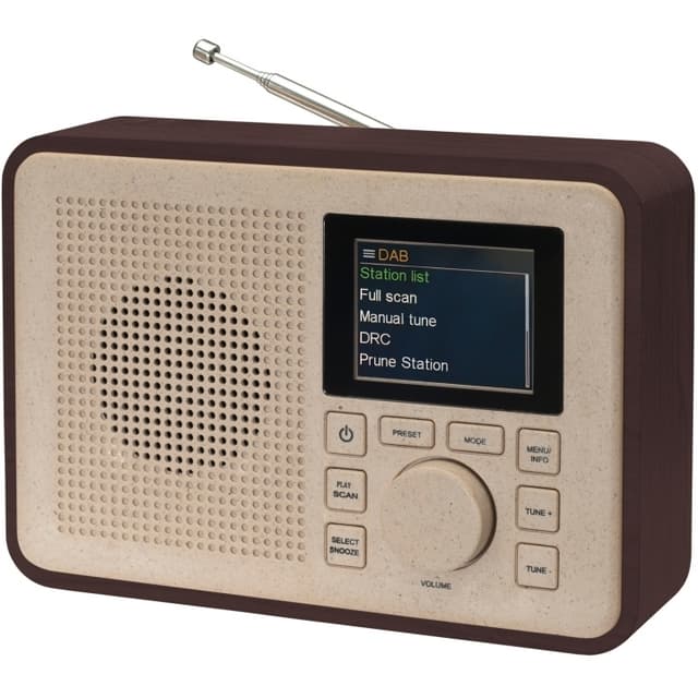 Denver DAB+&FM-radio delvist lavet af bioplast