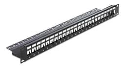 Delock 19"" Keystone patchpanel med 24 porter, svart