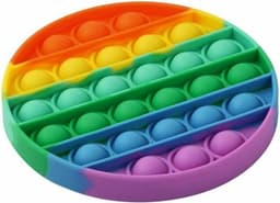 Fidget Circle/Pop it-leke 12,5 cm, Regnbue