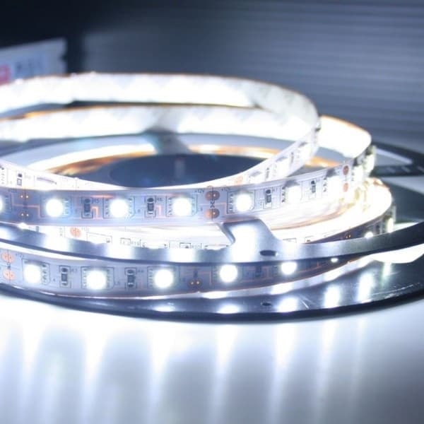 Vit LED-list med dubbelhäftande tejp, SMD, 120cm