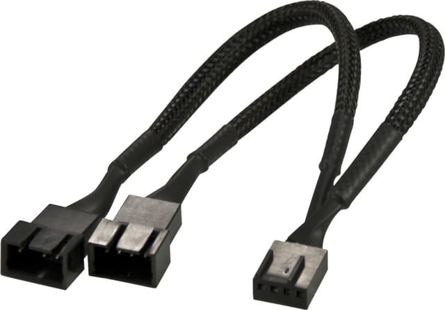 AKASA splitter for PWM-vifter,1x4-pin ha til 2x4-pin hu, svart