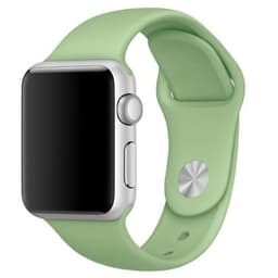 Silikonarmbånd kompatibelt med Apple Watch, 42/44/45 mm, grønn