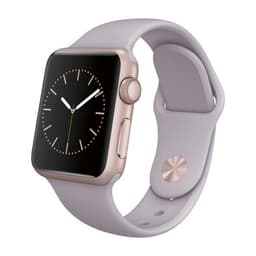 Silikonarmbånd kompatibelt med Apple Watch, 42/44/45 mm, pastell lilla