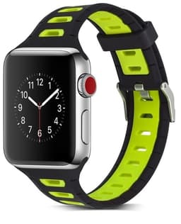 Silikon Klokkearmbånd kompatibelt med Apple Watch, 38/40/41mm, Svart, Gul