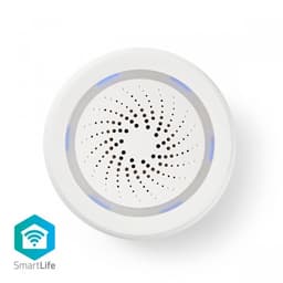 Nedis SmartLife-Sirene | Wi-Fi | Strømforsyning | 8 melodier | 85 dB | Android™ / IOS | Hvid