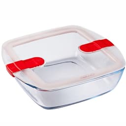 Pyrex Mikrobølgeovnsform med lokk 25x22cm/2,2L