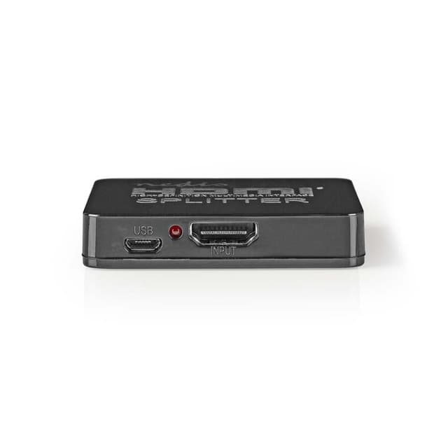 Nedis HDMI ™ Splitter | 2-Port port(s) | HDMI™ ingång | 2x HDMI™ utgång | 4K@30Hz | 2.25 Gbps | ABS / PVC | Svart