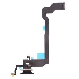 Ladekontakt og mikrofon for iPhone X - Svart