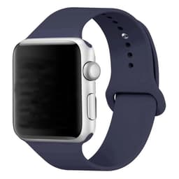 Silikon Klockarmband kompatibelt med Apple Watch, 42/44/45mm, Marinblå