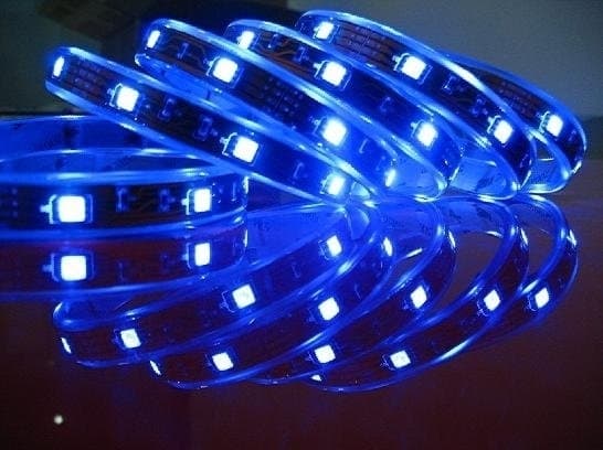 Blå LED-list med dubbelhäftande tejp, SMD, 60cm
