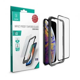 Sign Fuldt dækkende skærmbeskytter af hærdet glas + monteringsramme, iPhone 12 Pro Max