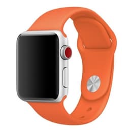 Silikonarmbånd kompatibelt med Apple Watch, 42/44/45 mm, oransje