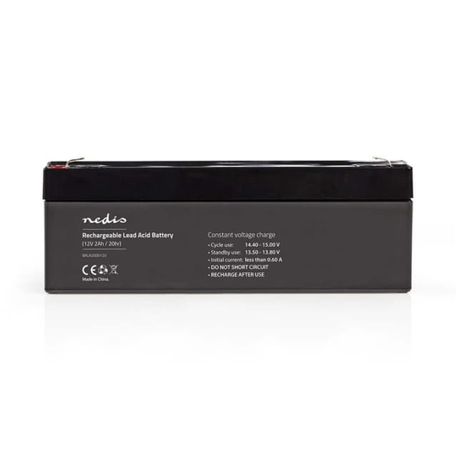 Nedis Oppladbart blybatteri | Lead-Acid | Oppladningsbar | 12 V | 2000 mAh